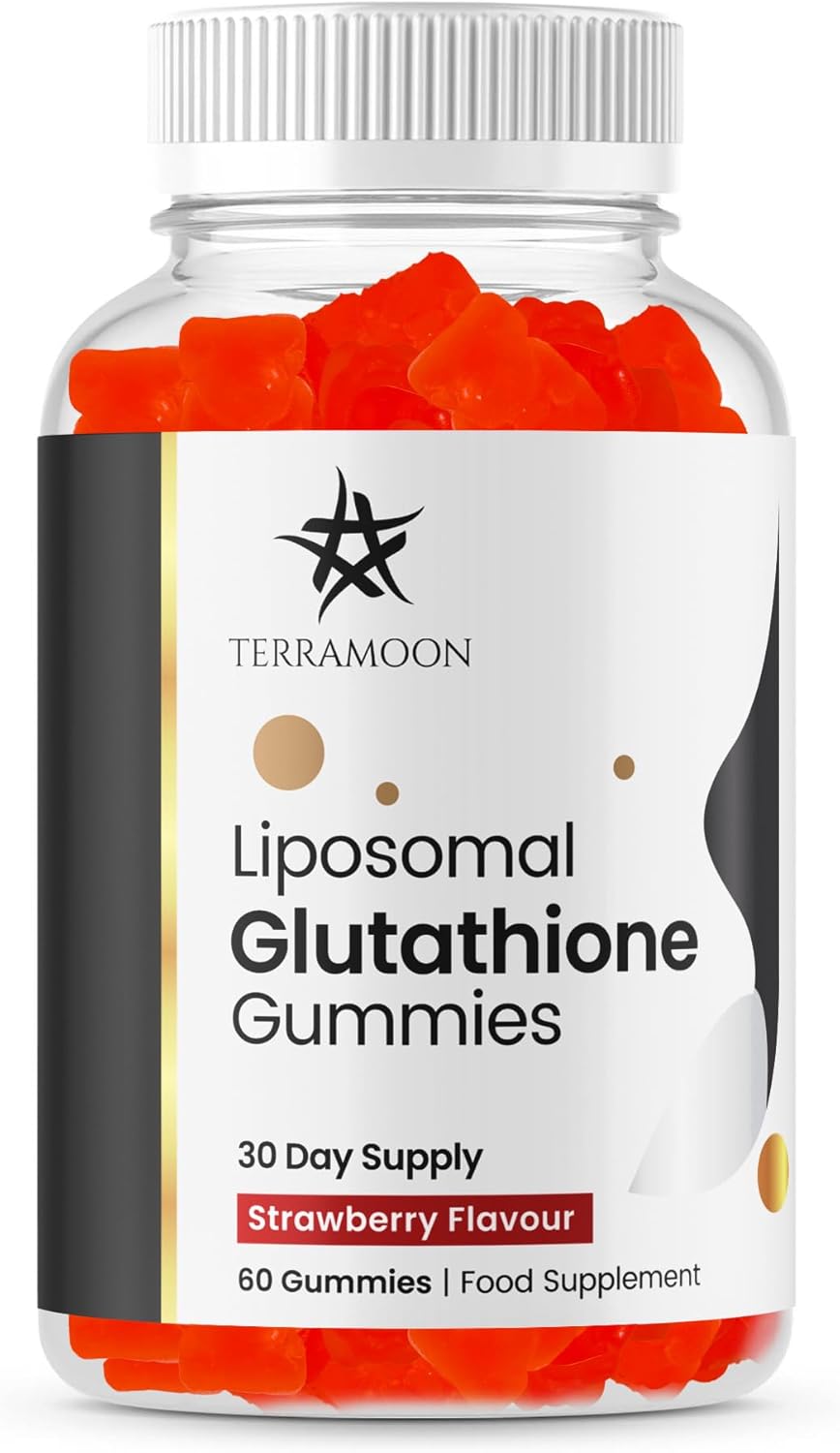 Liposomal Glutathione Gummies, 1350mg, Reduced, Strawberry Flavour, 60 Gummies, 30 Day Supply, Vegan, Non-GMO