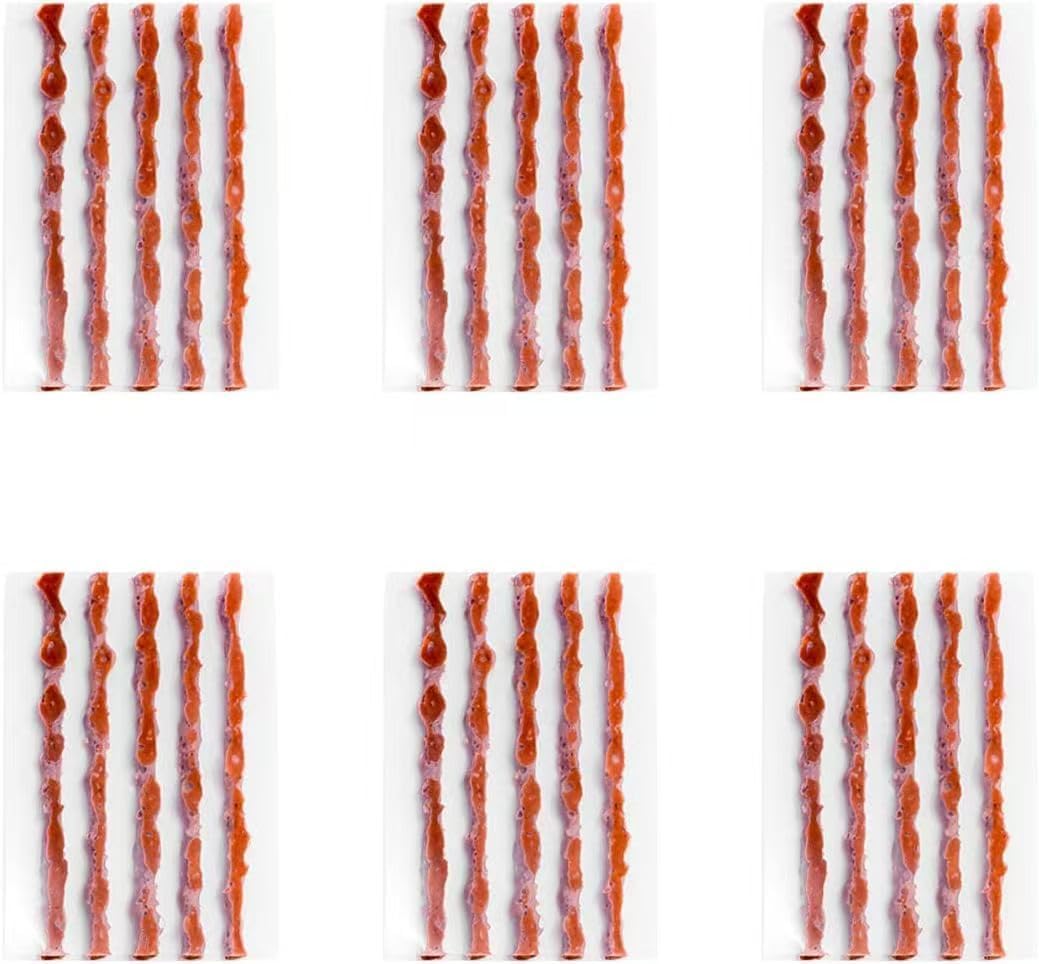 Tubeless Tire Repair Bacon Plugs Strips Refills Kit for Bike Tires- 30 Rope Plug Pack for Road & Mountain Bicycle Tires Repair