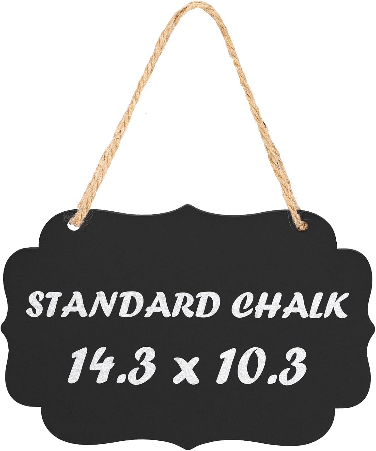 Kamehame Hanging Chalkboard Signs, Large 14.3x10.3 Acrylic Blackboard with Jute String, Double-Sided Message Board, Memo Message Chalk Board Sign for Home, Parties, Store, Office, Garden
