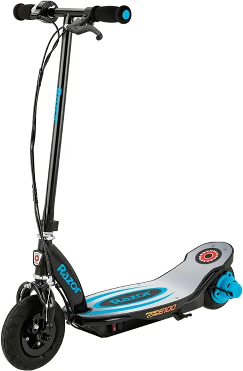 Razor Power Core E100 Electric Scooter - 100w Hub Motor, 8" Air-Filled Tire, Up to 11 mph and 60 min Ride Time, for Kids Ages 8 and Up