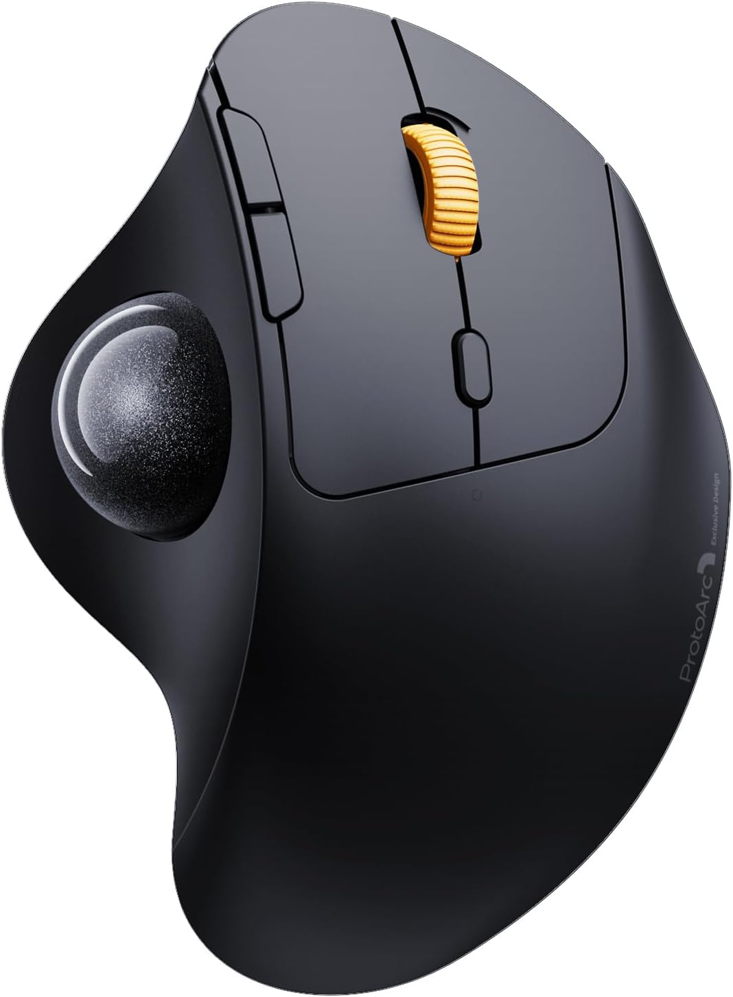 ProtoArc Wireless Trackball Mouse, EM04 Ergonomic Bluetooth Rollerball Mouse Rechargeable Computer Laptop Mouse Thumb Control Mice, Compatible with PC, iPad, Mac, Windows-Gray Ball