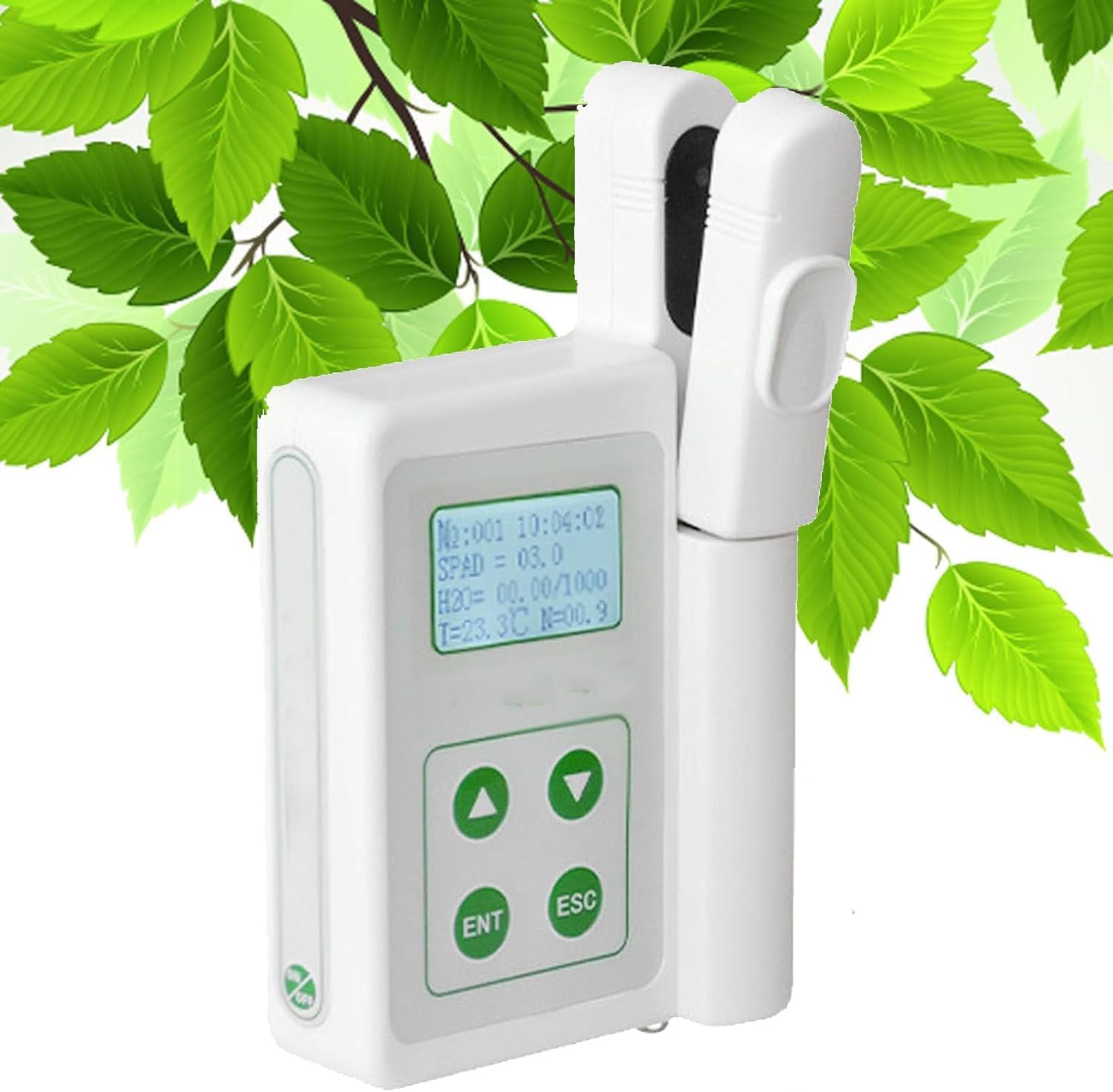 Chlorophyll Tester for Plant Health - Measures Chlorophyll, Nitrogen Content, Foliar Temperature & Humidity Without Damaging Plants - Ideal for Farmers, Gardeners & Scientists