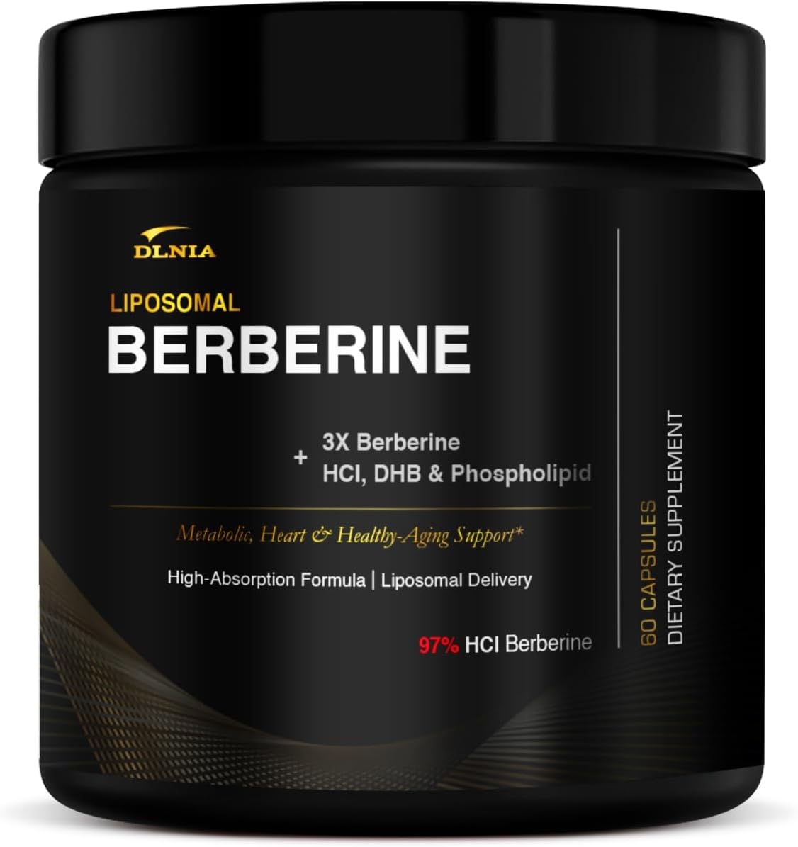 Liposomal Berberine Supplement – 3X Strength Berberine Matrix with DHB, Phospholipids, CoQ10, ALA, Vitamin D3, Chromium, Cinnamon – Advanced GLP-1 & Metabolic Support – 60 Count