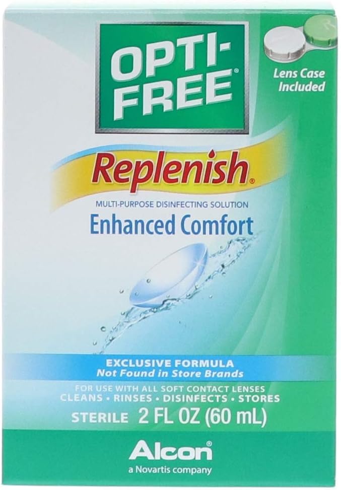 Opti-Free RepleniSH Multi Purpose Disinfecting Solution-2 oz, Carry On Size, 2 pack