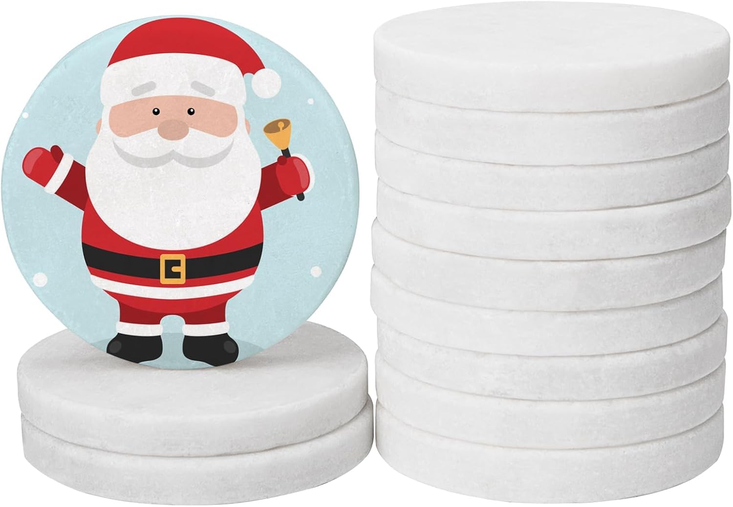 20pcs white Round Painting Pebbles, 2 inches Smooth Pebbles for Painting Mandala and Kindness Rocks for Arts, Crafts, 5 cm Diameter