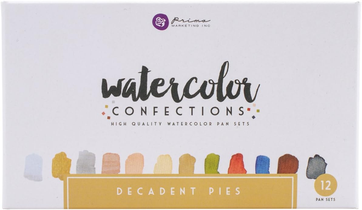 Prima Marketing 584276 Watercolor Confections: Decadent Pies