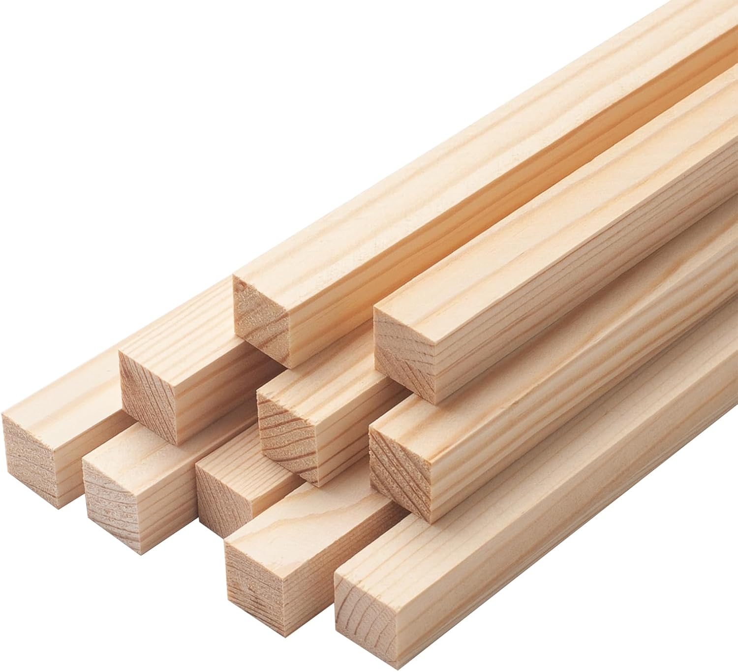 Square Wooden Dowels Wooden Sticks for Crafts, 10 PCS 1.6 x 30cm Square Wood Dowel Rods for Crafts, Unfinished Hardwood Wood Strips Slats for Woodworking, Crafting, Arts and DIYers, Model Making