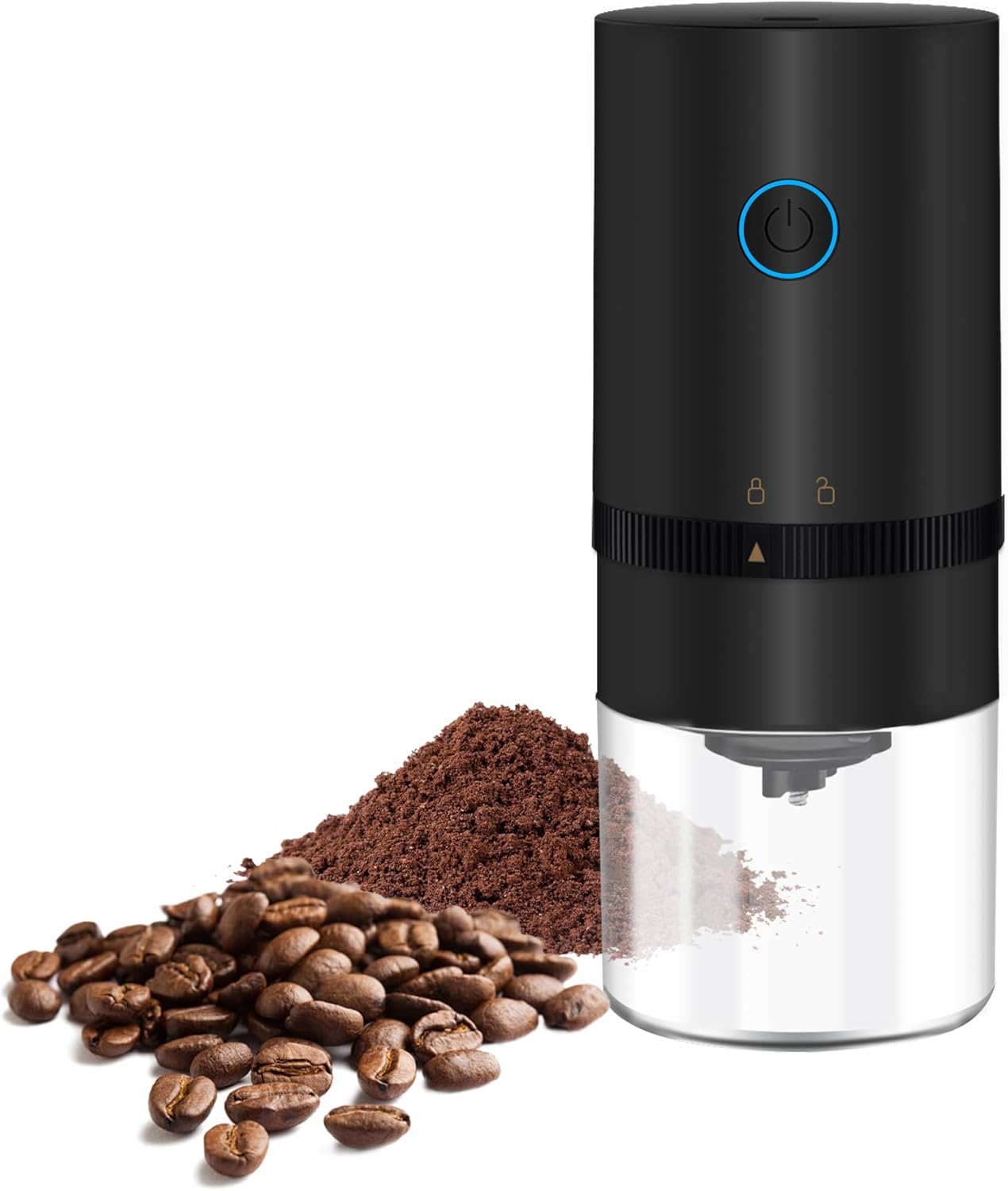 Mcbazel Electric Burr Coffee Grinder, Cordless Portable Coffee Bean Grinder, Rechargeable Mini Coffee Grinder with Multiple Grinding Settings