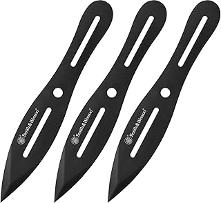 Smith & Wesson Bullseye Throwing Products with Full Tang Stainless Steel Design and Protective Nylon Sheaths for Recreation and Competition