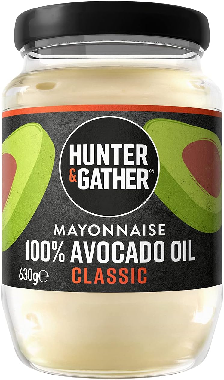 Hunter & Gather Avocado Oil Mayonnaise 630g | Seed Oil Free I Made with Pure Avocado Oil and British Free Range Egg Yolk | Paleo, Keto, Sugar & Gluten Free Avocado Mayo