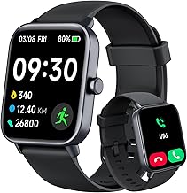 Gydom Smart Watches for Men [Alexa Built-in, Answer/Make Calls, 1.8"] Smartwatch with Heart Rate/SpO2/Sleep/Stress, 100 Sports Modes, IP68 Waterproof, Pedometer Fitness Tracker for iOS Android Phones