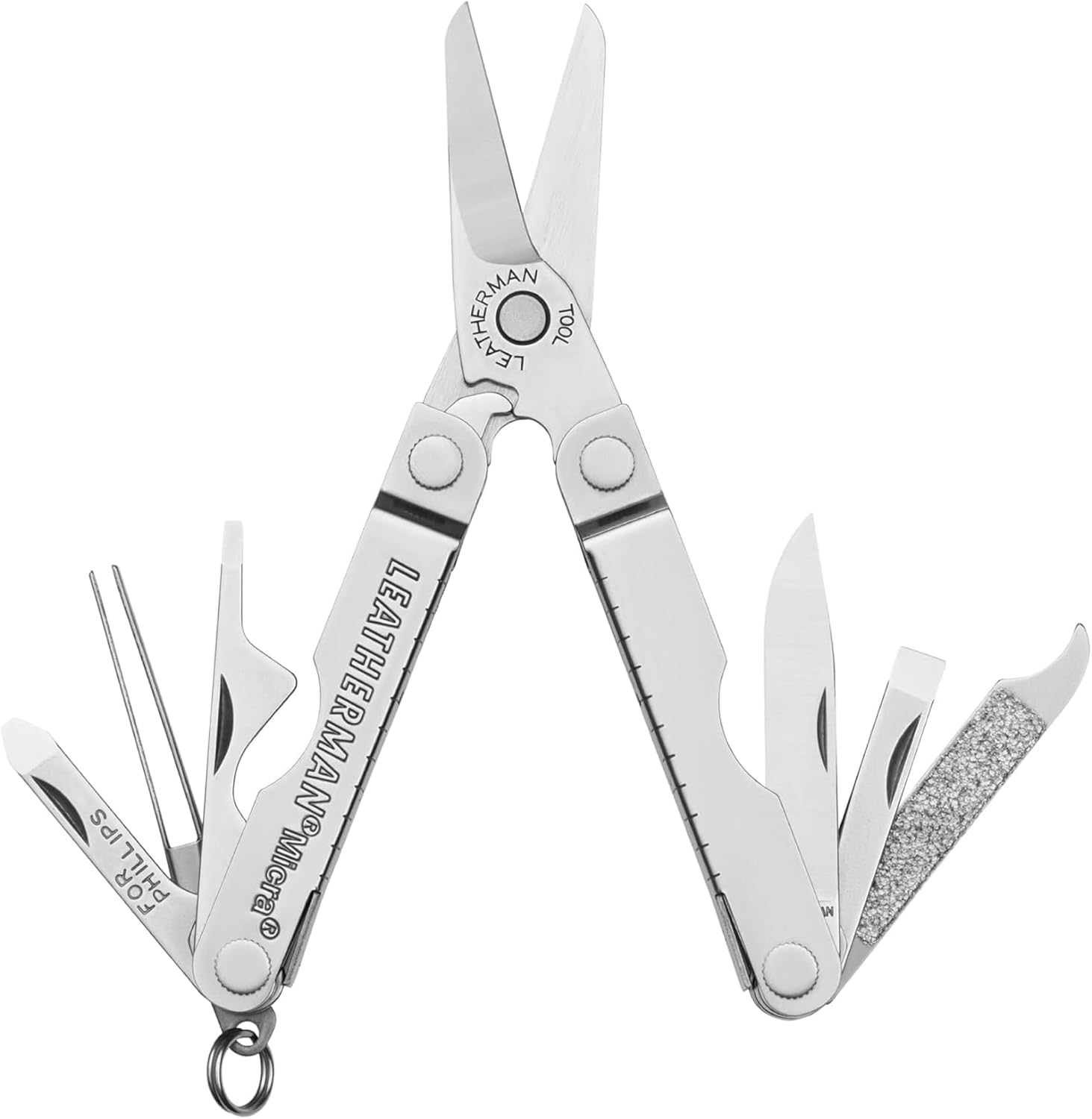 LEATHERMAN, Micra, Keychain Multi-tool with Grooming Tools, Mini Pocketknife for Everyday Carry (EDC), Hobbies & Outdoors, Built in the USA, Stainless Steel