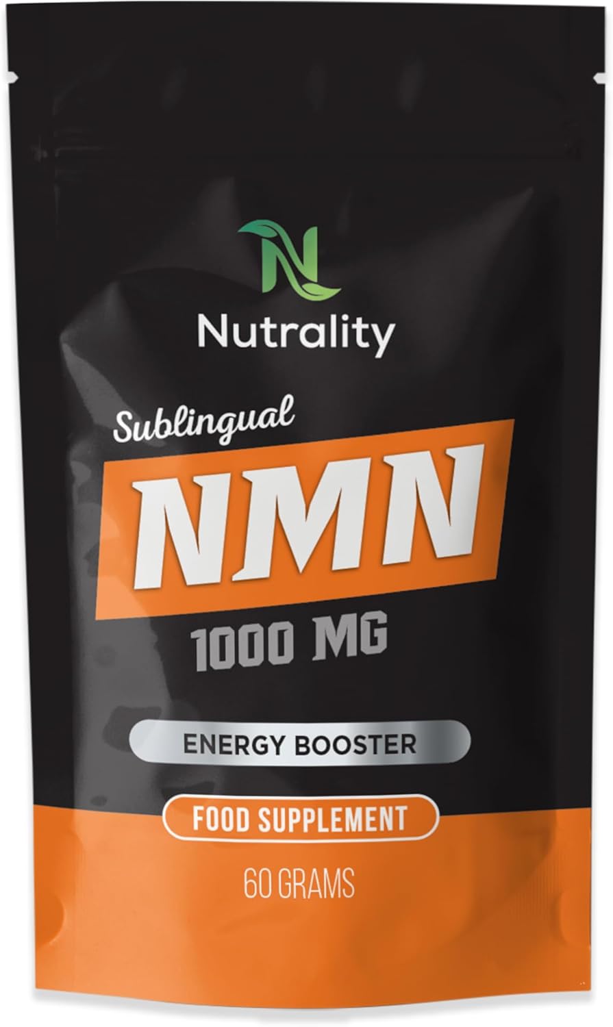 Nutrality NAD+ Supplement 1000 mg Highest Strength Powder, Energy Booster & Anti-Aging & Antioxidant, Max Absorption, Vegan Friendly (60g)
