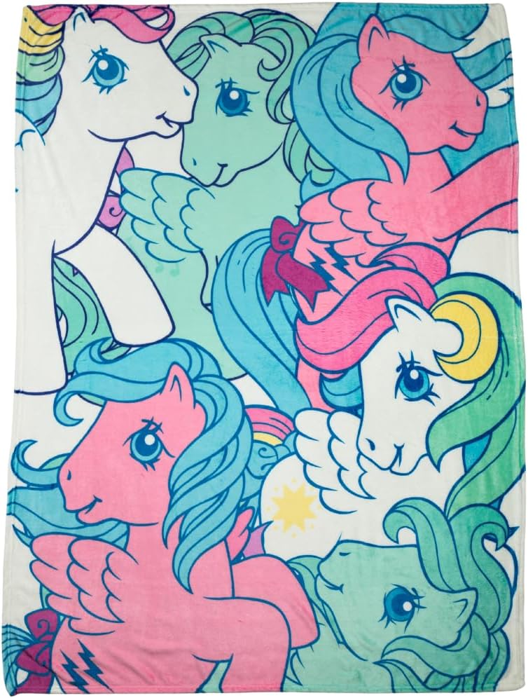 Franco My Little Pony Classic Unicorn Bedding Super Soft Cozy Throw, 46 in x 60 in, (Officially Licensed Product)