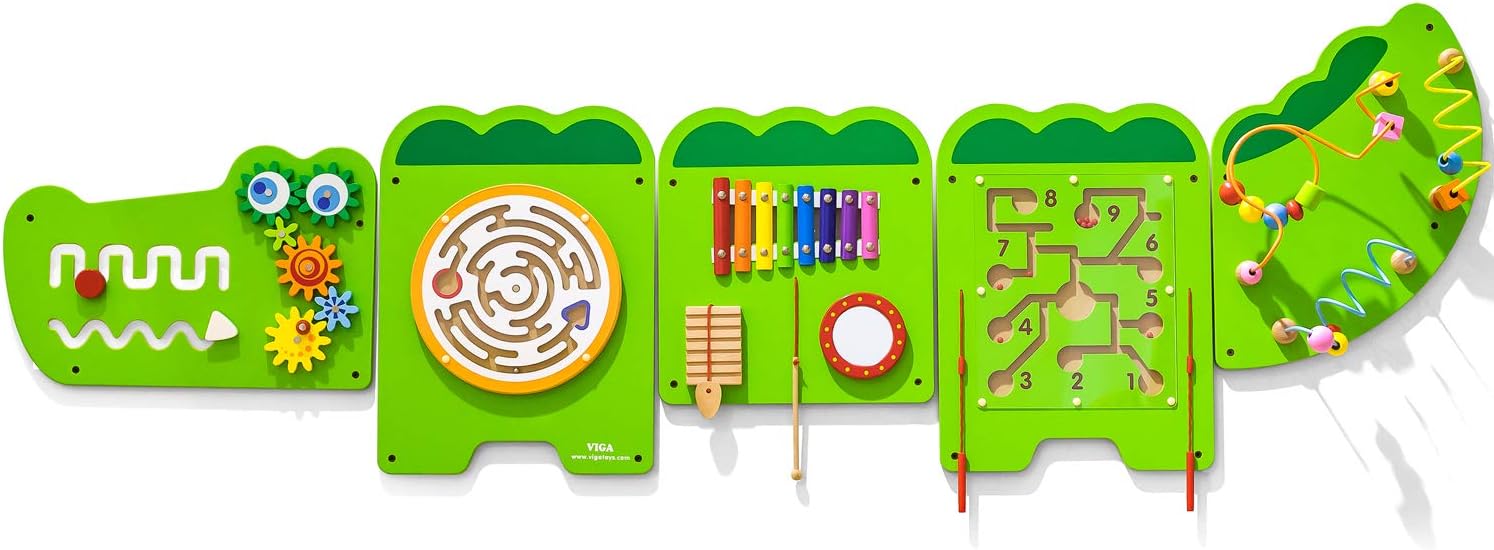 Viga Toys Wall Game-Crocodile - 18 Month and up