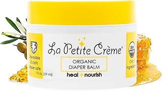 French Organic Diaper Balm (1 oz) - Healing & Nourishing Diaper Cream - Gentle & Safe Liniment Baby Lotion - USDA Certified Organic - Baby Essentials for Newborn