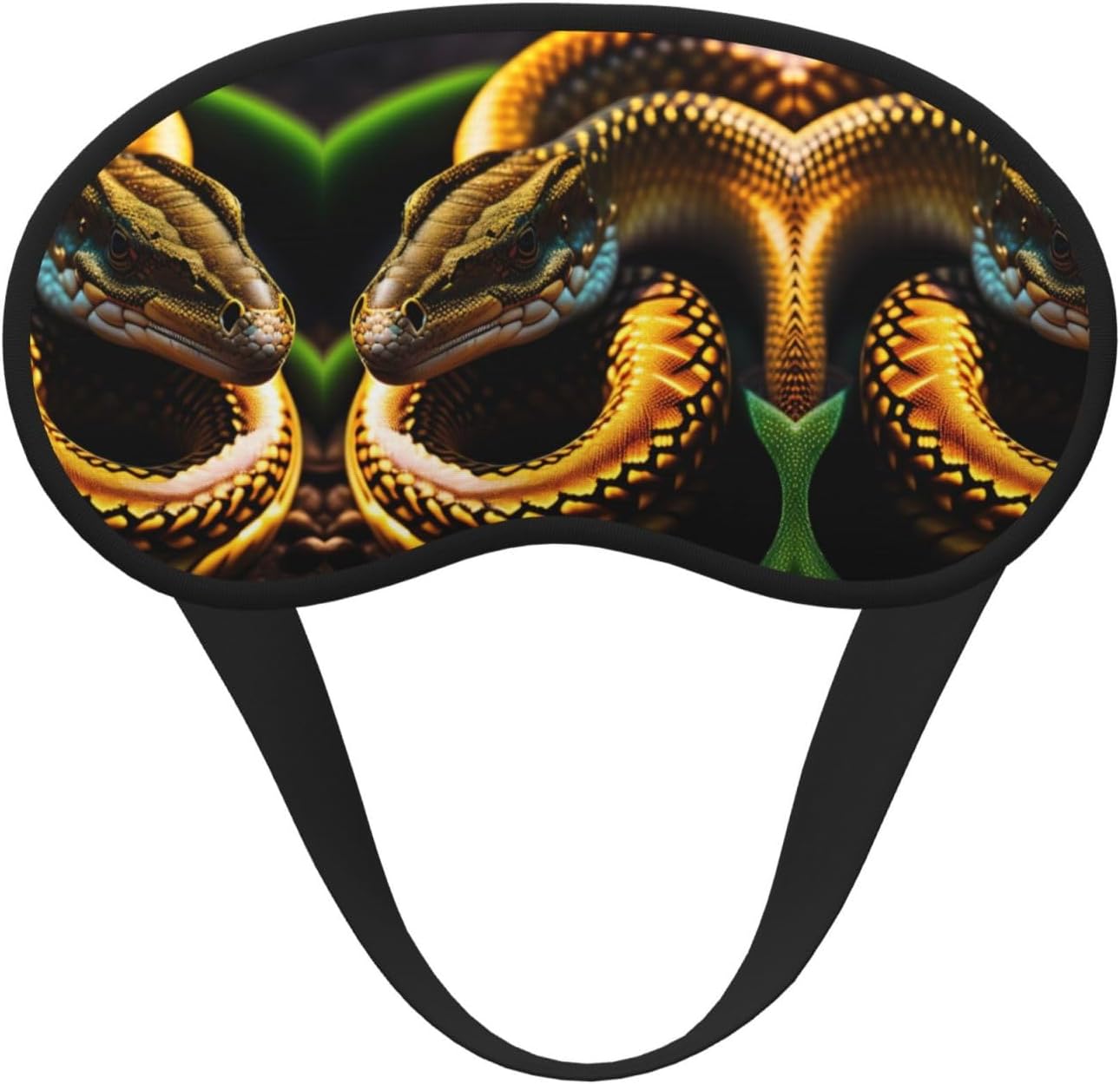 Quetzalcoatlus Waiting for Food Satin Black Edge Sleep Mask for Optimal Comfort and Light Blockage