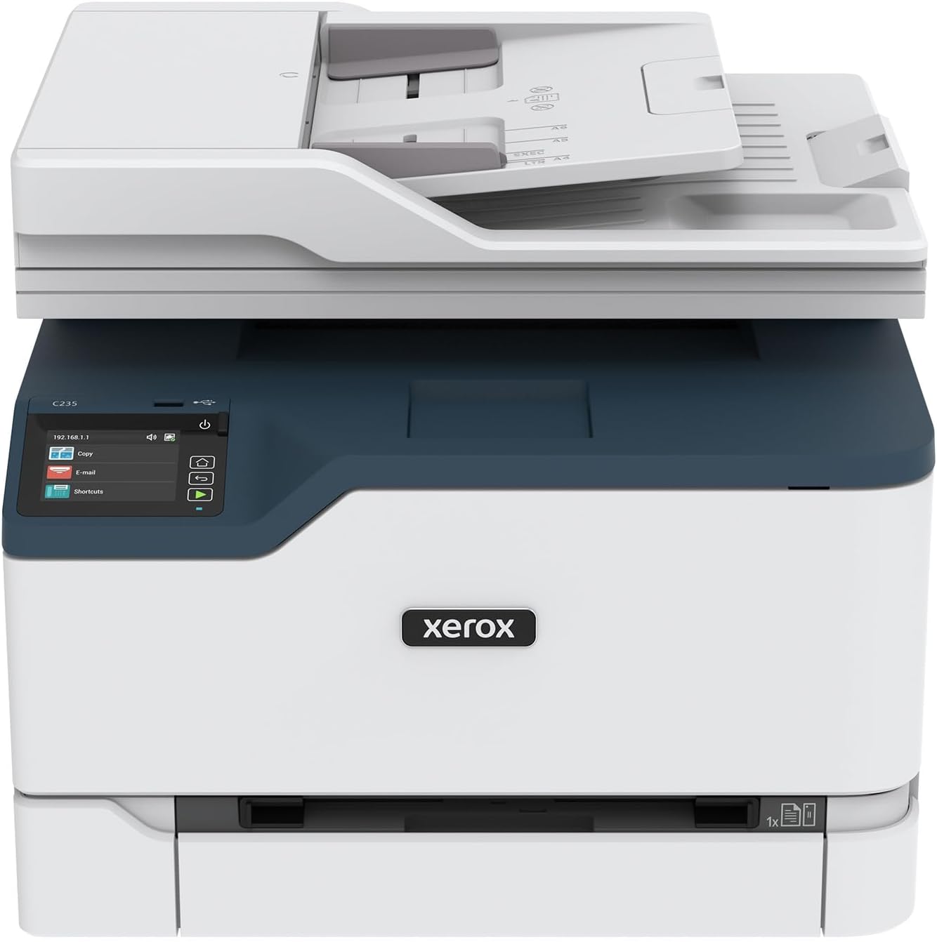Xerox C235dni Wireless Printer - A4 22ppm Colour Laser All in One Multifunction Printer with automatic 2-Sided Printing, Home, Office or Small Business Use - Copy/Print/Scan/Fax - Colour Touchscreen