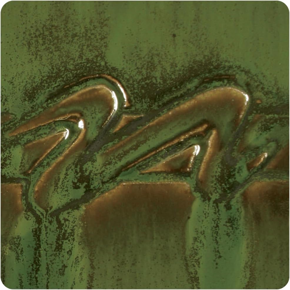 AMACO Potter's Choice PC-42 Seaweed Deep Green High Fire Glaze Pint, 16 oz. (473 mL), Layerable Mid-High Fire Cone 5-6 (PC) Liquid Ceramic Pottery Glaze for Bisque