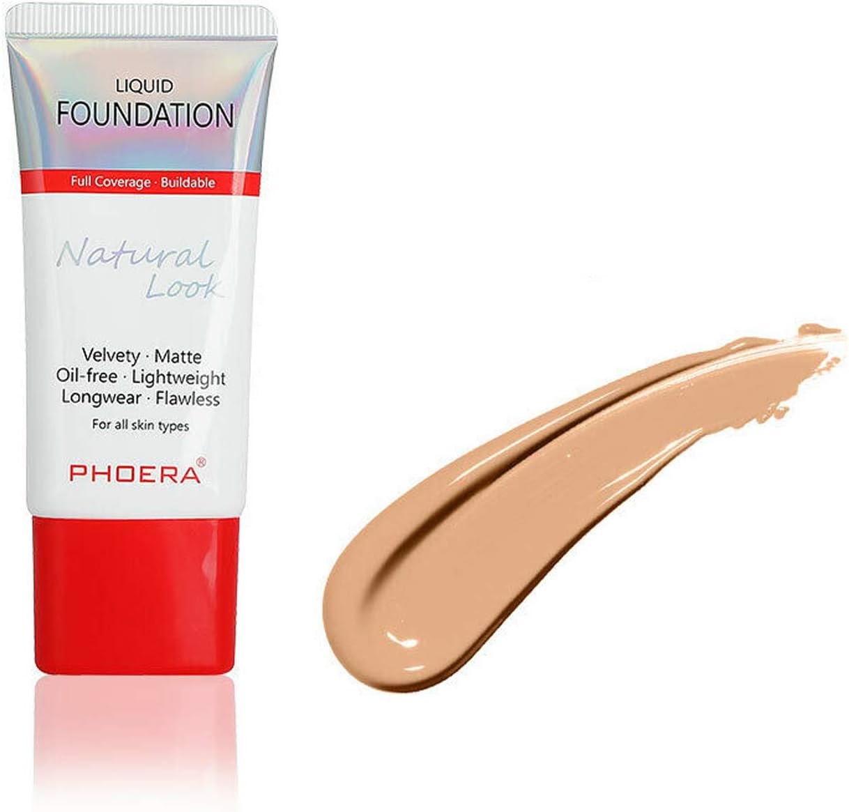 AQUAPURITY PHOERA Full Coverage Foundation New Formula Waterproof Long Lasting Oil Free Velvet Matte Liquid Foundation for Oily Skin Flawless Makeup Base Cream Concealer (104 Buff Beige…)
