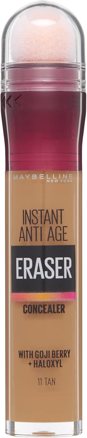 Maybelline Concealer Instant Anti Age Eraser Eye Concealer, Dark Circles and Blemish Concealer, Ultra Blendable Formula 11 Tan