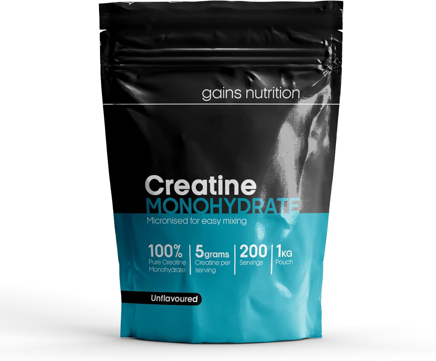 GN Creatine Powder | 1kg High Strength Creatine Monohydrate Powder - 5g per Serving | Unflavoured Filler Free Creatine-Monohydrate | Non-GMO & Gluten Free