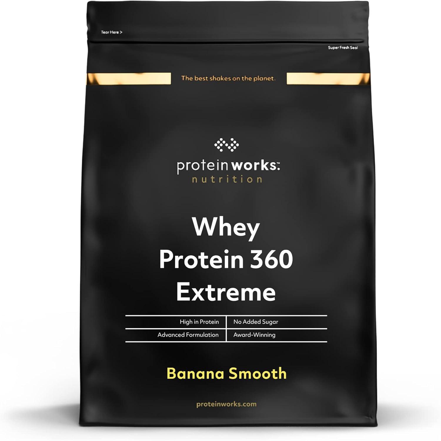 Protein Works - Whey Protein 360 | Premium Whey Protein Powder Blend | No Added Sugar Protein Shake | 20 Servings | Banana Milkshake | 600g