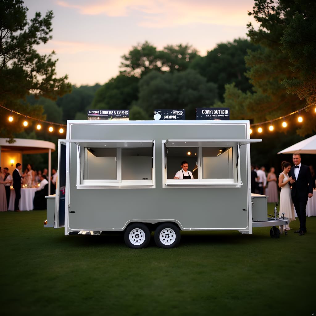 Food Truck Ice Cream Cart for Business Food Cart with Custom Full Kitchen Equipment Mobilke Coffee Bar Trailers for Sale Restarant Truck Trailer