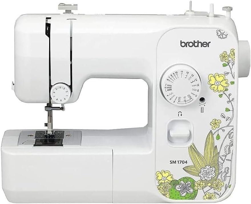 Brother SM1704 Sewing Machine, 7.6" x 17.25" x 13.8", White