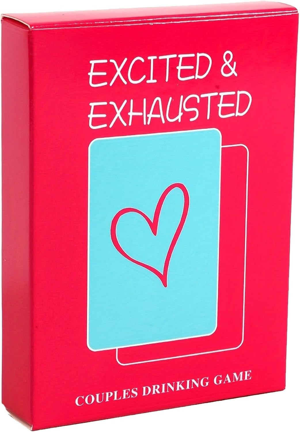 Adult Party Drinking Games Game Night Couples Friends Fun Nights (Excited and Exhausted) Couples Adult Party Drinking Games (Pink, One Size)