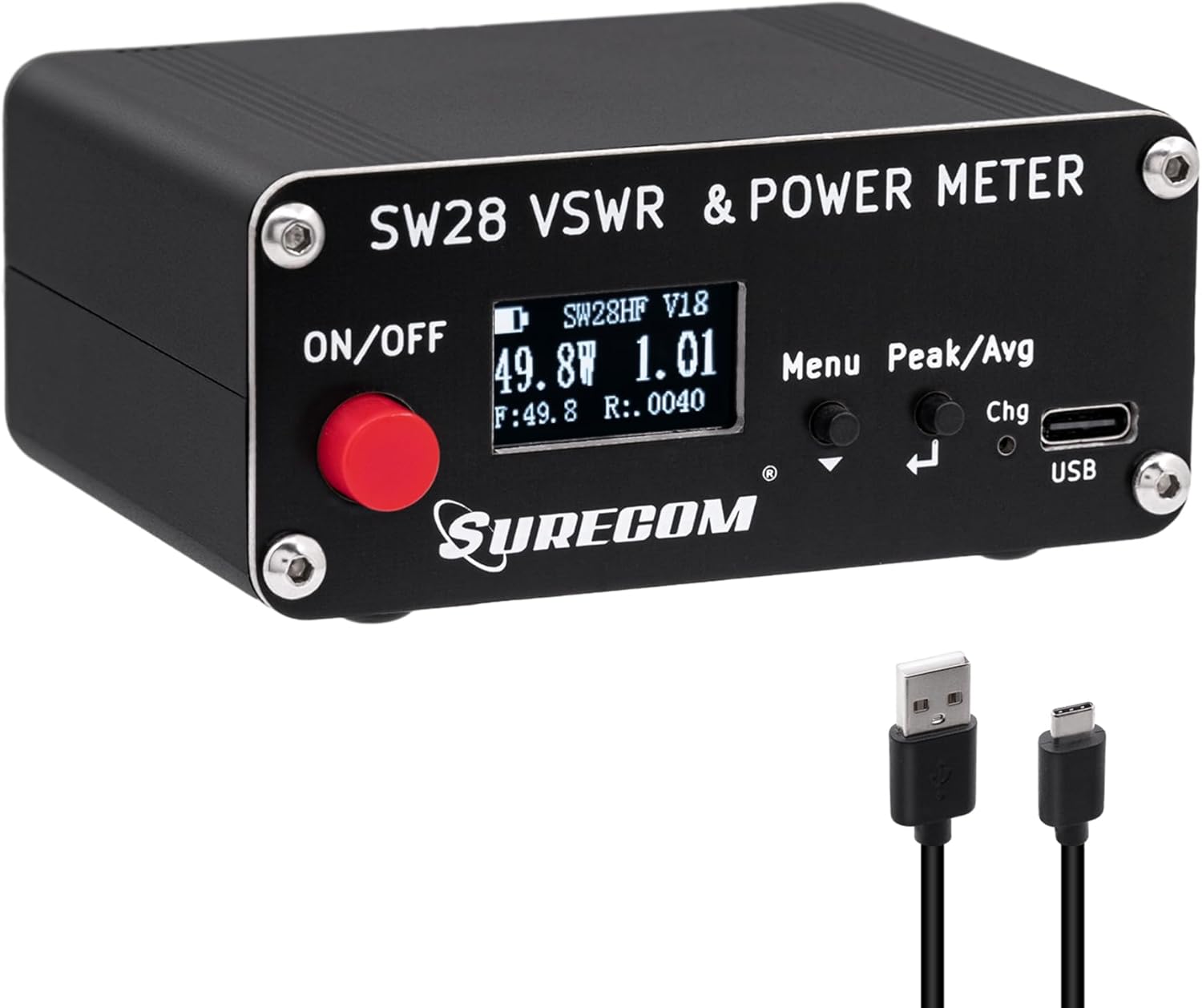 Mcbazel Surecom SW-28HF 1.5MHz-60MHz 120W Mini V.S.W.R. & Power Meter