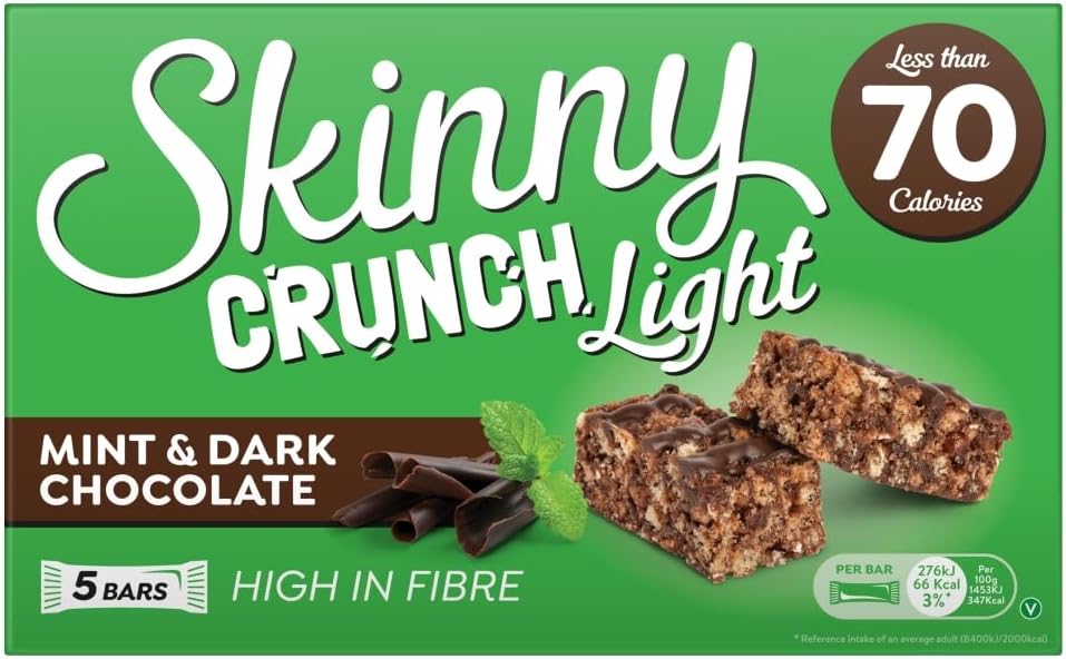 Skinny Crunch Mint & Dark Chocolate Snack Bar 5 Pack