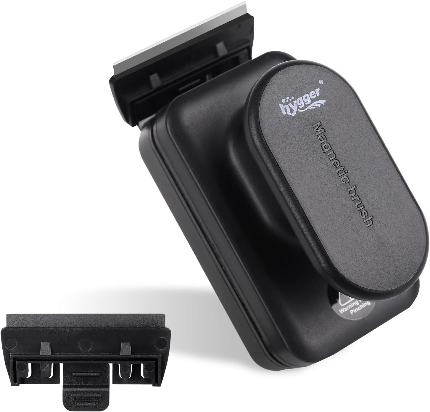 hygger Aquarium Magnet Cleaner Brush,Fish Tank Cleaning Brush, Floating Magnet Aquarium Cleaner Fish Tank Scraper Cleaner with Two Detachable Scraper Suitable for Freshwater and Saltwater