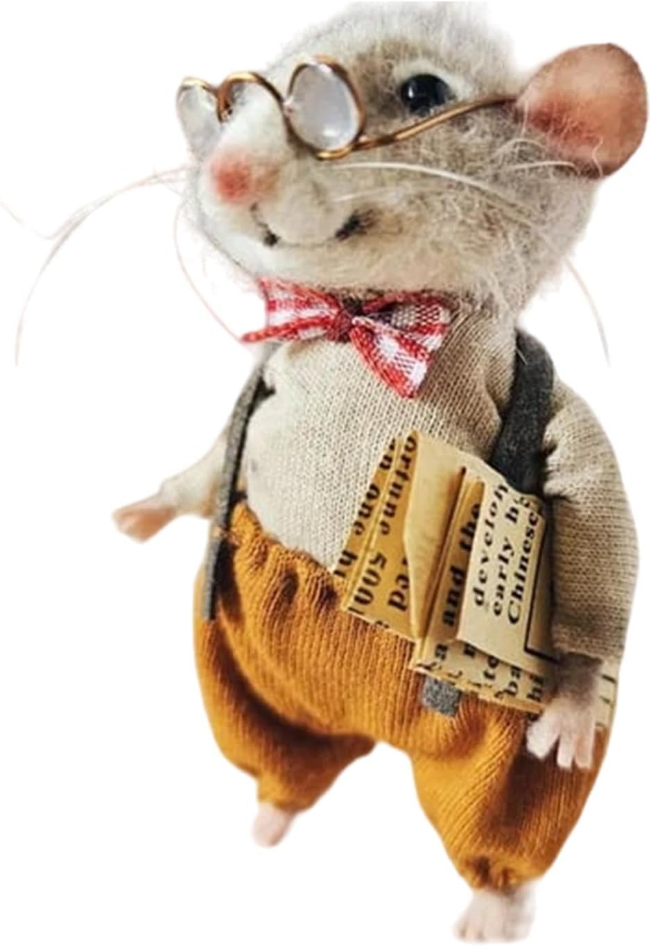 Walopola Christmas Mice Wool Felt Mice Hanging Ornaments Decorations Handcraft Felt Cute Mice Tree Ornaments Mice Novelty Plush Christmas Decorations Indoor Mice Home Ornaments