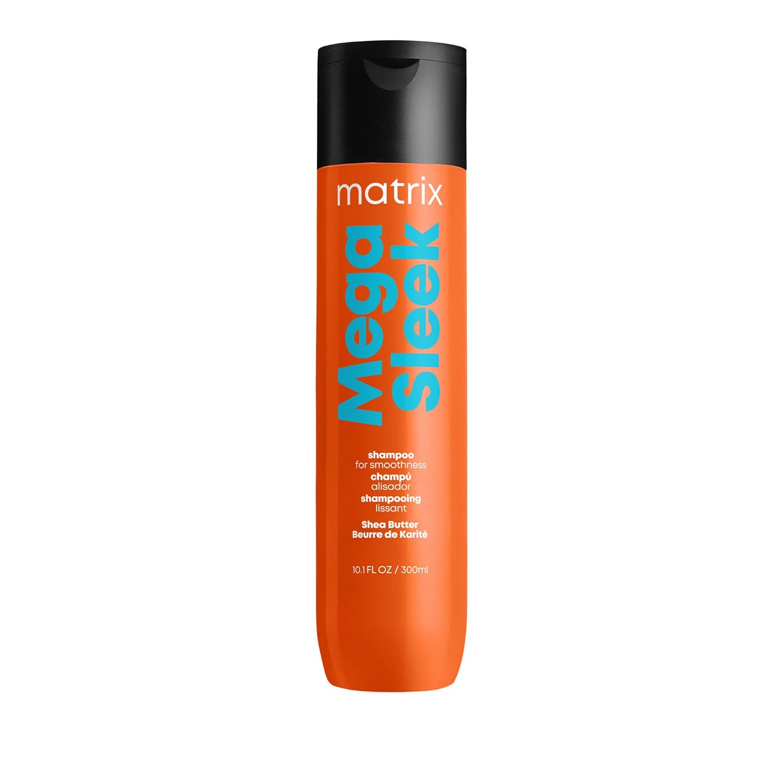 Matrix Mega Sleek Shampoo - Smoothing and Detangling, For Dry, Damaged & Frizzy Hair, Salon Professional Shampoo, With Shea Butter, Vegan
