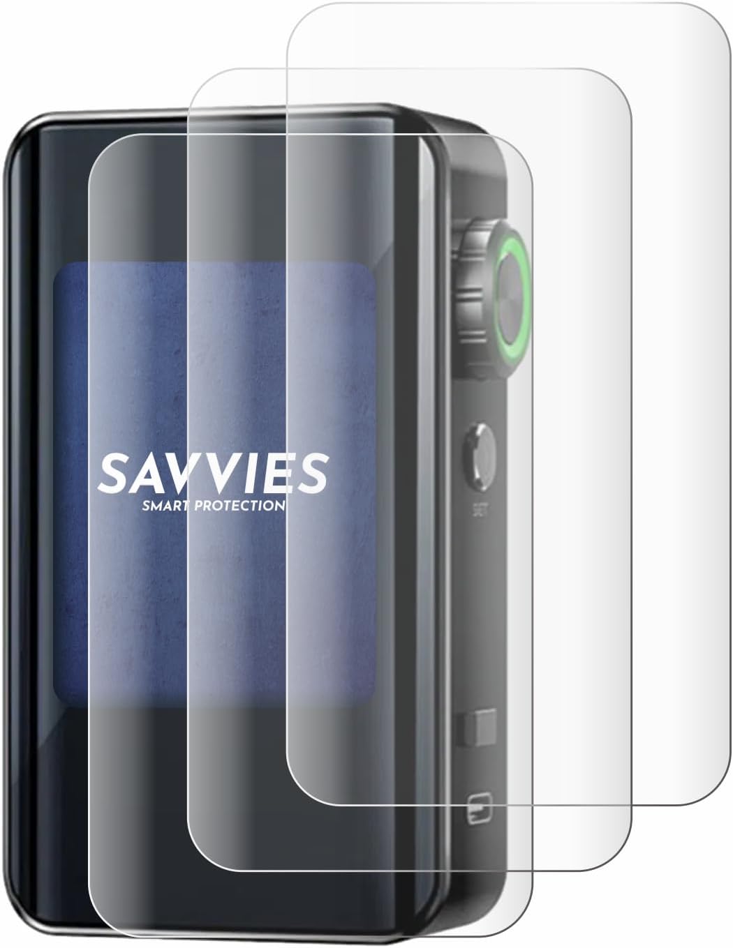 Savvies (4 Pack Full-Screen Protection Film compatible with Lost Vape Centaurus Bt200 Full Cover Screen Protector 3D Curved [Edge to Edge]
