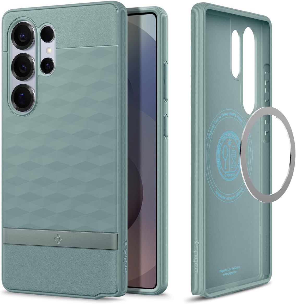 Spigen Parallax MagFit Case for Samsung Galaxy S25 Ultra, Compatible with MagSafe Accessories - Sage Green