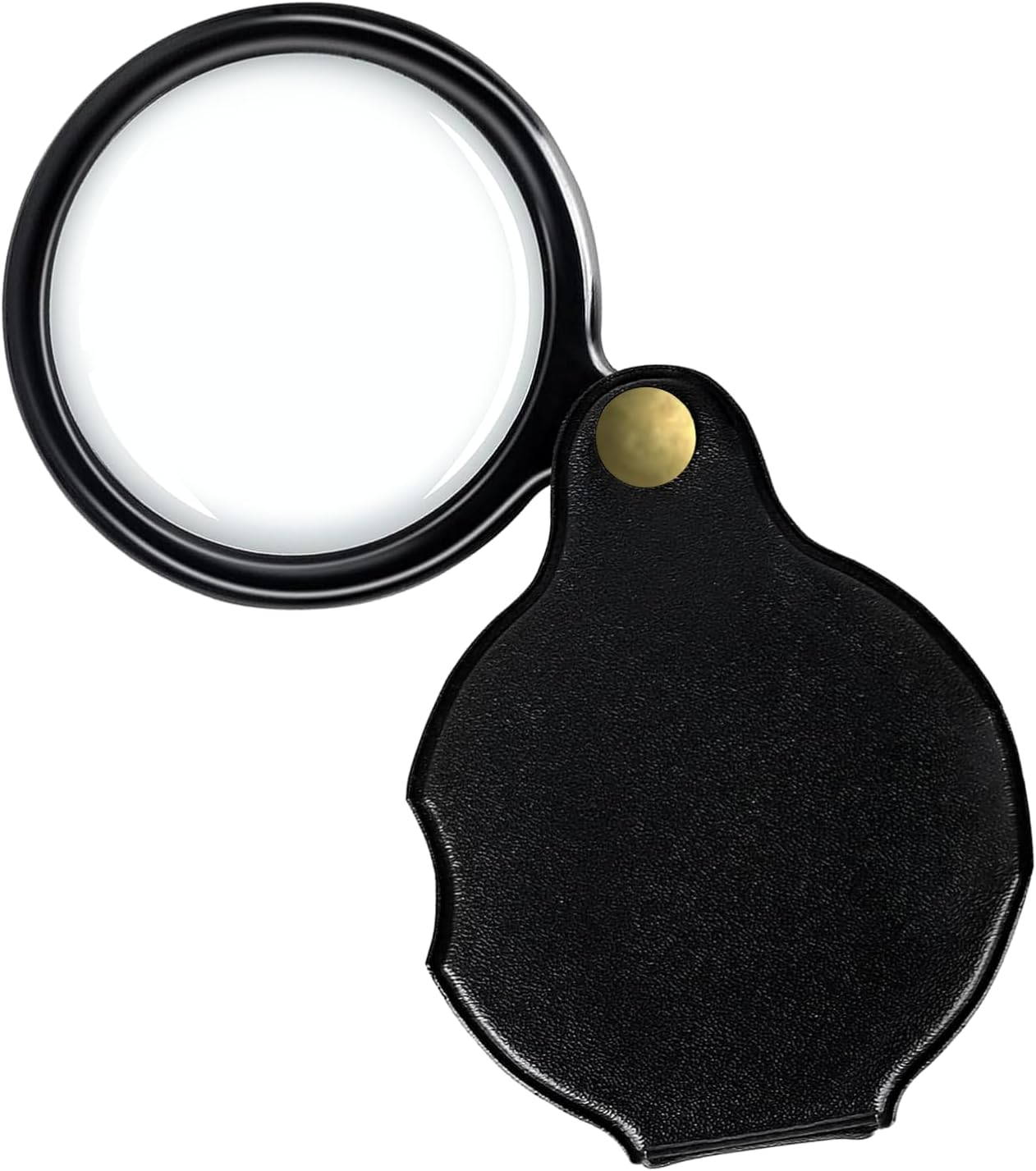 Pocket Magnifying Glass,Mini Small Magnifying Glass,Handheld Pocket Magnifier Glasses 10X Folding Loupe Hand Lens with Rotat Protective Holster for Reading Inspection,Travel Exploration,Jewelry Repair