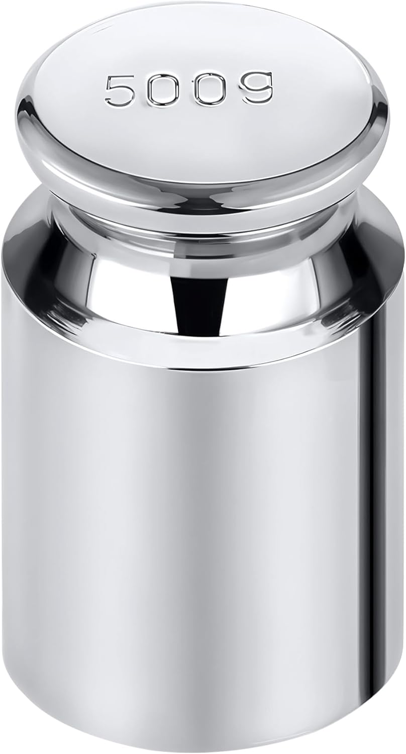 Trimming Shop 500g, 1pc - Chrome Plated Calibration Weight (1 x 500g) for Analog Scale, Digital Scale, Pocket Scales, jewellery, Kitchen, and Lab - Precision Calibration Weight Set
