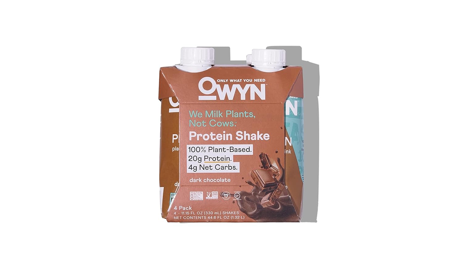 OWYN Dark Chocolate Plant Based Protein Shake 4pk, 11.15 FZ