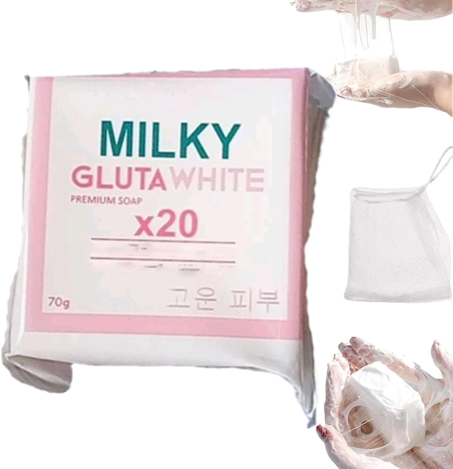 Milky Gluta White Soap 20x, Milky Gluta White Soap, 𝐆𝐥𝐮𝐭𝐚 Milk 𝐒𝐨𝐚𝐩, Glutamilk 𝐖𝐡𝐢𝐭𝐞𝐧𝐢𝐧𝐠 Soaps, Milkygluta 𝐒𝐨𝐚𝐩 Bar Premium, Deep Cleanse (1pcs)