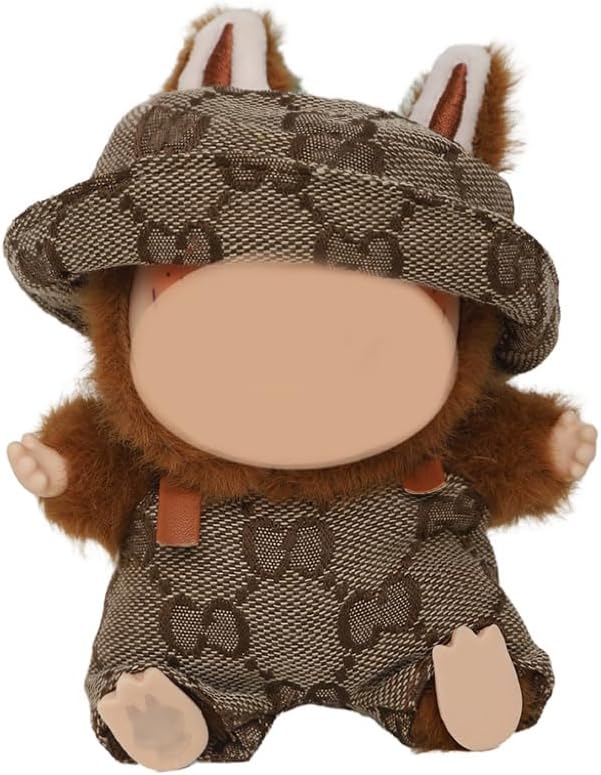 Clothes for Labubu, 17cm Clothes Set for Labubu, Exquisite Accessories for Doll, Cute Clothes for Dolls Dress up Unique Style (2pc-Gray)