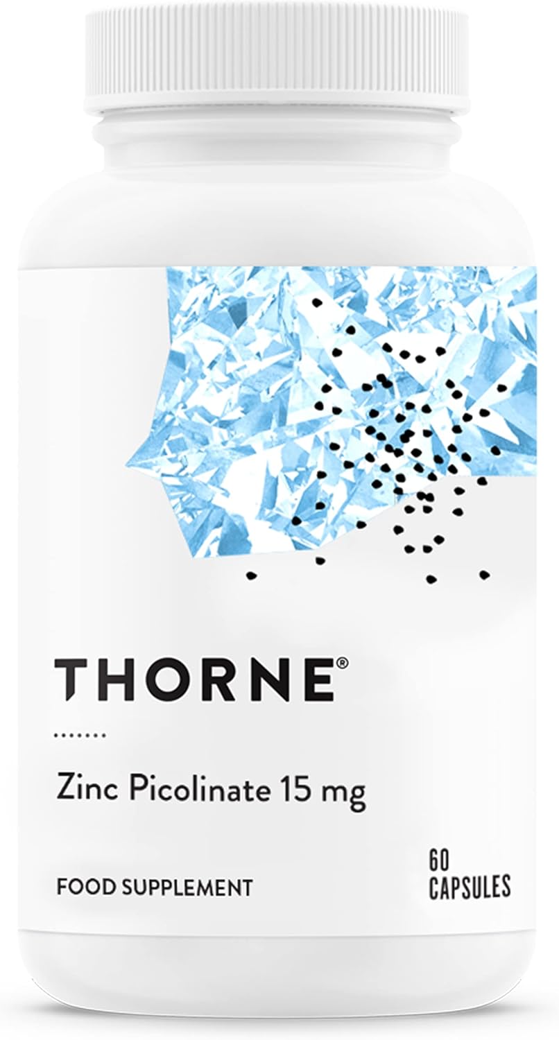 Thorne Zinc Picolinate 15mg - Highly Absorbable Zinc Supplement - 60 Capsules