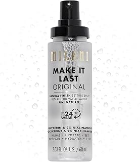 Milani Make It Last Original - Natural Finish Setting Spray 3-in-1 Setting Spray and Primer- Prime + Correct + Set Makeup Finishing Spray and Primer - Long Lasting Makeup Primer and Spray 2.03 Fl. Oz