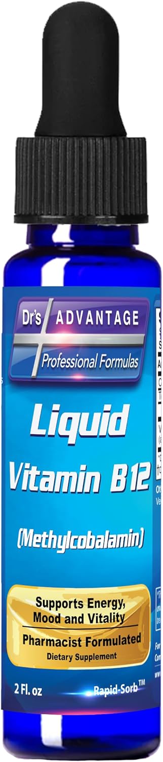 Dr's Advantage Liquid Vitamin B12 Dropper 2oz - B12 Sublingual Methylcobalamin Supplement for Energy and Metabolism Support - Easy-to-Use Liquid Formula for Enhanced Absorption