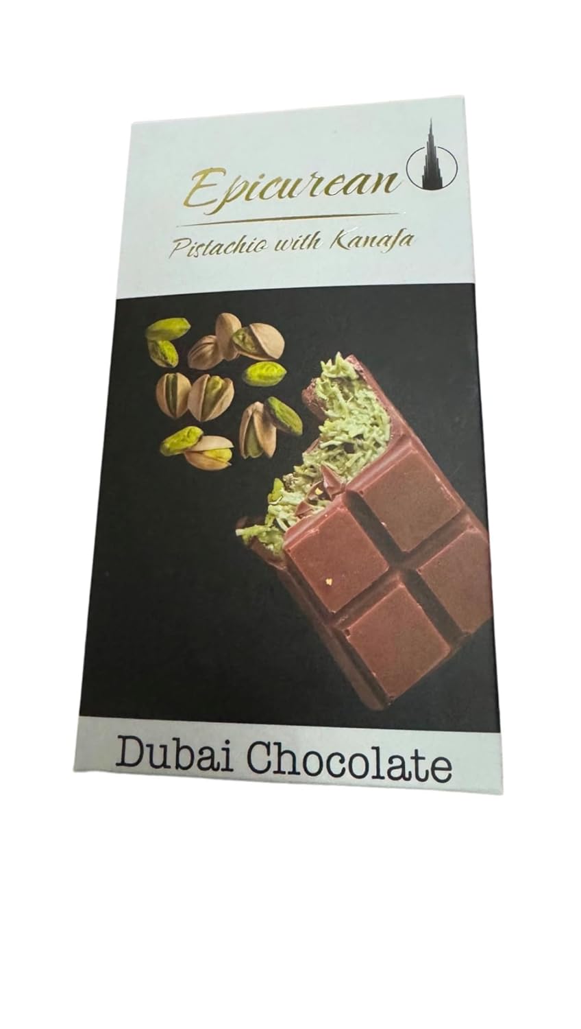 100% Authentic The Real Viral Dubai Chocolate Bar With Pistachio And Kanafa Seen On Social Media