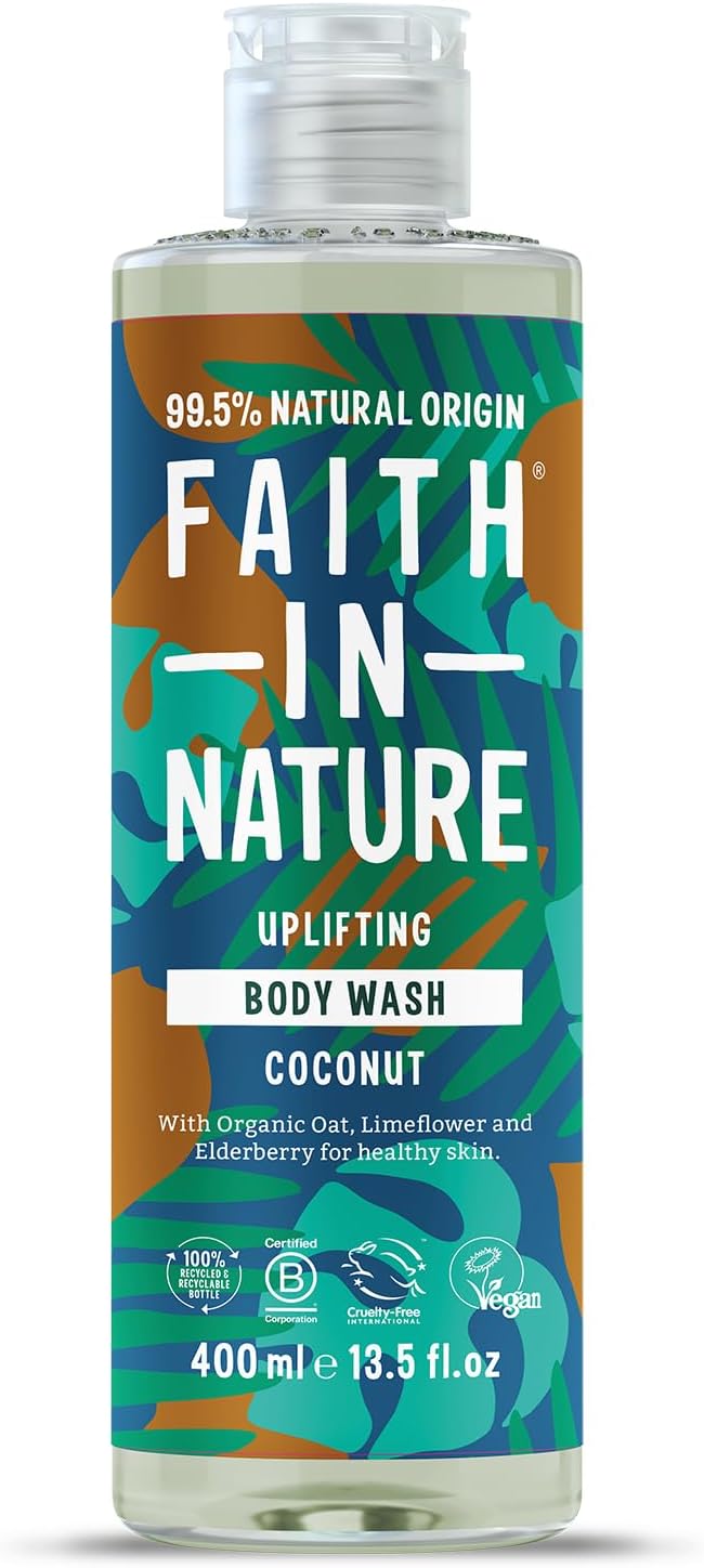 Faith In Nature Natural Coconut Body Wash, Hydrating, Vegan and Cruelty Free, No SLS or Parabens, 400 ml