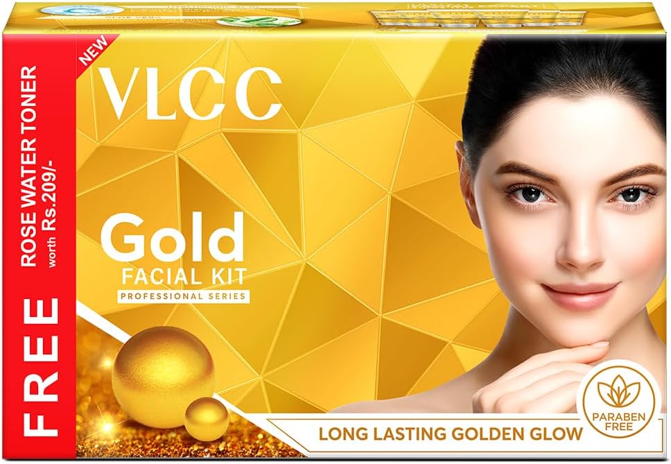 VLCC Gold Facial Kit Salon Series for Bright & Radiant Complexion 300g+100ml