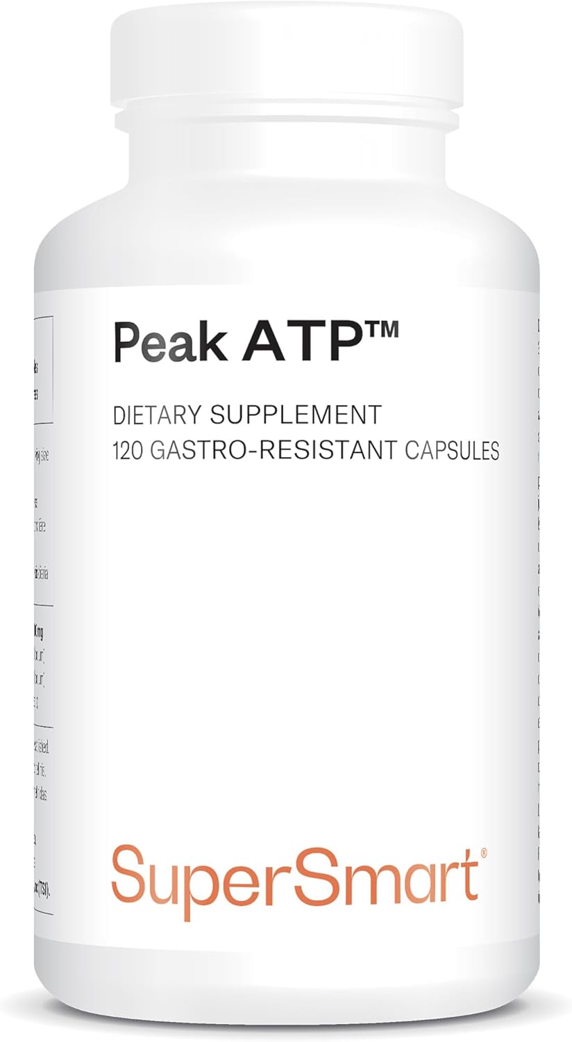 Peak ATP (adenosine triphosphate) - Helps Reduce Fatigue and Increase Strength - Energy Boost - Patented and Clinically Validated Form of ATP - Vegan - Gluten Free - SuperSmart