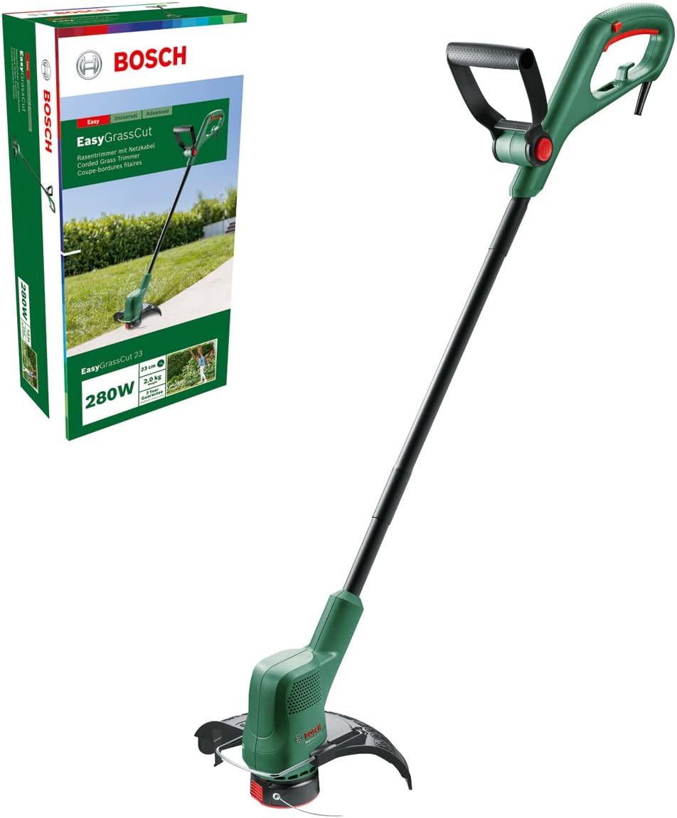 Bosch Electric Grass Trimmer EasyGrassCut 23 (280 Watt, Cutting Diameter 23 cm, in Carton Packaging)